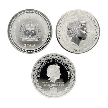 Samoa, Tokelau, Cookeilanden. 2020/2025 - Animals 1 Oz (3, Postzegels en Munten