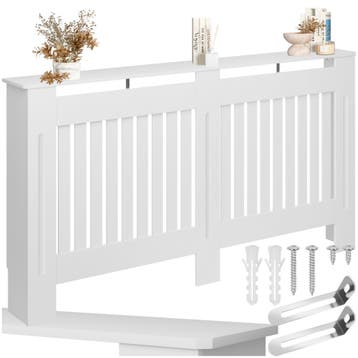 Radiatorombouw Vila, in lamellenontwerp, met plank, Verzenden, Nieuw