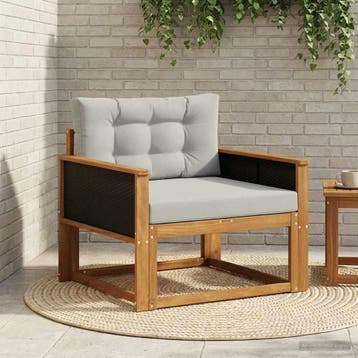 vidaXL Buiten Midden Sofa Massief Acacia Hout Naturel, Verzenden, Nieuw