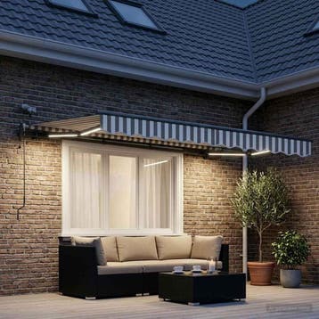 vidaXL Elektrisch zonnescherm met led en sensor 3 x 2,5 m, Verzenden