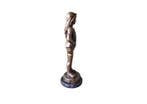 sculptuur, Zwaar bronzen beeld op marmeren sokkel - 35 cm -