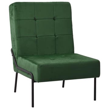 vidaXL Relaxstoel 65x79x87 cm fluweel donkergroen, Huis en Inrichting, Verzenden, Nieuw