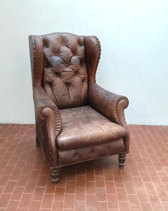 Fauteuil - herderin - Walnoot, Antiek en Kunst, Curiosa en Brocante