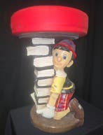 Pinocchio - 1 Pinocchio vintage et statue miniature de, Nieuw