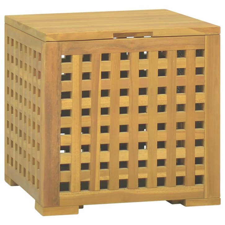 vidaXL Touwkist 40x40x40 cm massief teakhout, Tuin en Terras, Bergingen en Tuinkasten, Nieuw, Verzenden
