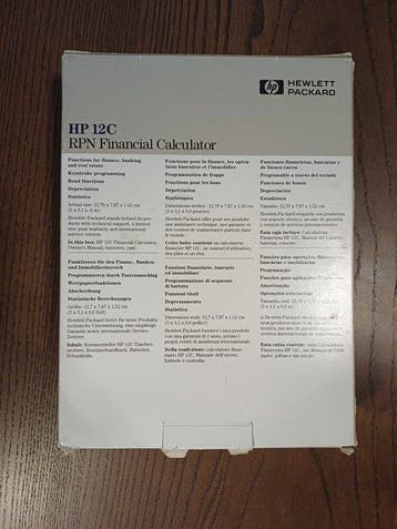 Hewlett Packard - Rekenmachine - 1994 - HP 12C financial, Nieuw