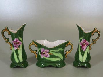 Kaststel, 3 delen, miniatuur (!) - Vaas (3) - Keramiek, Antiek en Kunst