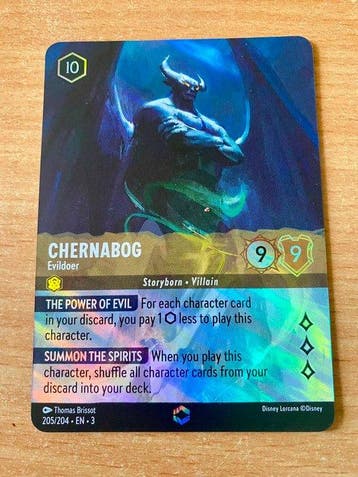 Ravensburger - 1 Card - Disney Lorcana - Chernabog 205/204 -, Collections