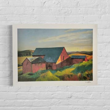 Edward Hopper Cobb’s Barns, South Truro Lithografie Arches