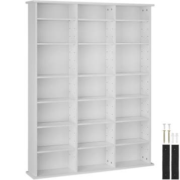 tectake Kast Stevie 105,5x19x136,5cm - mat wit, Verzenden, Nieuw