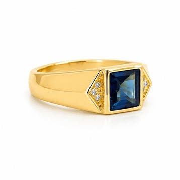 Zonder minimumprijs - Ring Verguld Topaas - Diamant - 18k, Nieuw