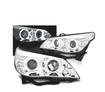 Phares Pour Bmw E60 E61 03-07 Angel Eyes Led Ccfl Clignotant, Verzenden, Nieuw