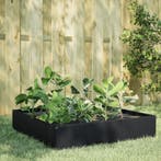 vidaXL Plantenbak verhoogd 100x100x33,5 cm staal zwart, Verzenden