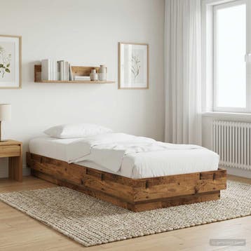 vidaXL Vloerbedframe Oud hout 80 x 200 cm Bewerkt hout, Verzenden