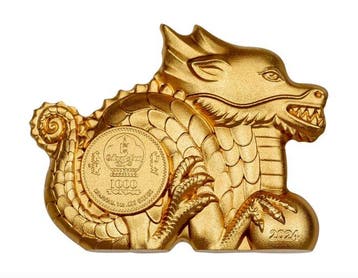 Mongolië. 1000 Togrog 2024 Great Dragon Gilded - Lunar