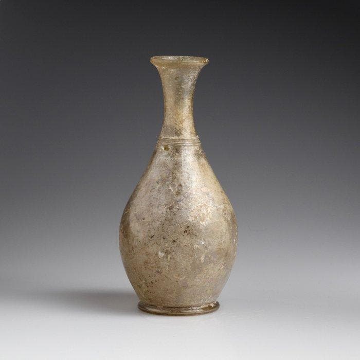 Oud-Romeins Glas Groot flacon met herkomst uit de, Antiek en Kunst, Antiek | Overige Antiek
