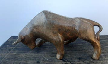 P. Chenet - Figure - Stier - 23 cm - Bronze