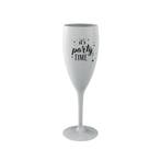 Champagne Glas Wit Party Herbruikbaar 120ml, Verzenden, Nieuw