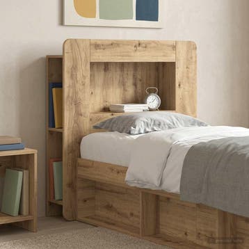 vidaXL Hoofdeinde Kast Artisanaal eiken 80 cm Geconstrueerd, Verzenden