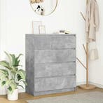 vidaXL Dressoir 80x35x99 cm spaanplaat betongrijs, Huis en Inrichting, Kasten | Dressoirs, Verzenden, Nieuw