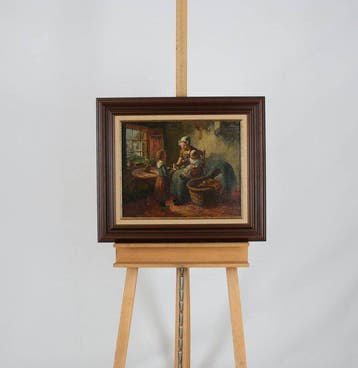 Hendrik van Leeuwen (XX) - Moeder met kinderen