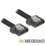 Delock 83843 SATA 6 Gb/s kabel 100cm zwart FLEXI, Verzenden, Nieuw