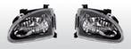 Koplampen | Honda CRX Del Sol 1992-1997| zwart, Auto-onderdelen, Verzenden, Nieuw, Honda