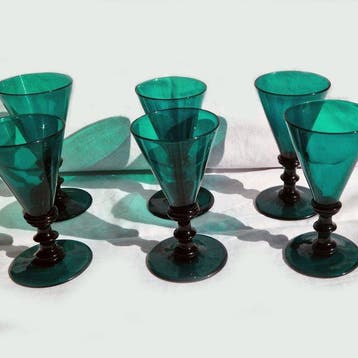 Verre à vin (6) - Verre - Régence / Guillaume IV