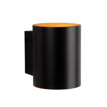 Spectrum - Wandlamp zwart goud koker G9, Verzenden, Nieuw, Metaal