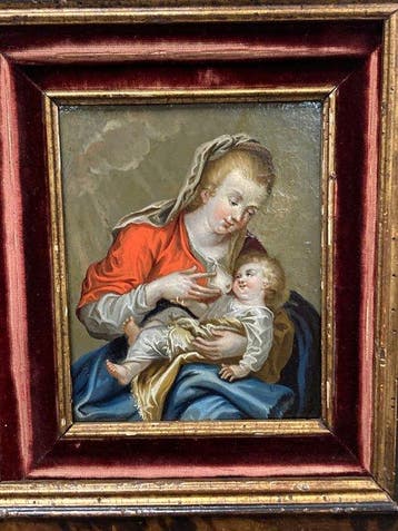 Belgische school (XVII) - Madonna met kind, Antiek en Kunst