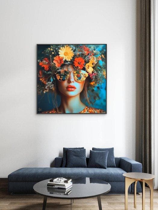 PLM-Art - Flower Power Woman, Antiek en Kunst, Kunst | Designobjecten