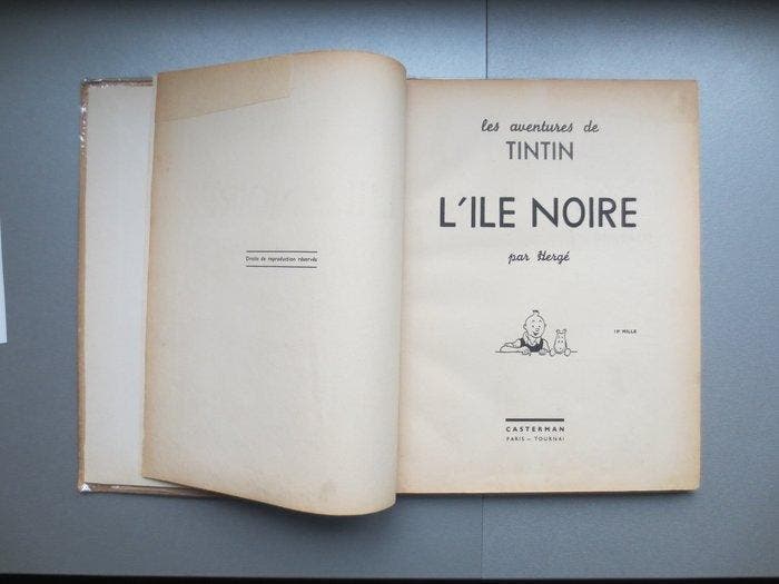 Tintin T7 - Lîle Noire N&B (A17 bis) - C - 1 Album, Boeken, Stripverhalen