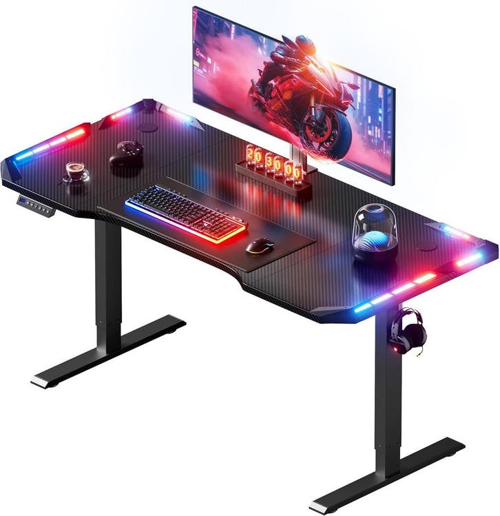 Gaming bureau - Gaming desk - Gaming tafel - 120x60 cm - Zwa, Huis en Inrichting, Bureaus, Nieuw, Verzenden