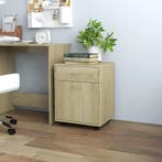 vidaXL Rolkast 45x38x54 cm bewerkt hout sonoma eikenkleurig, Verzenden, Nieuw