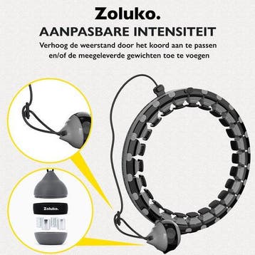 2dekans | Zoluko Hoelahoep XXL - Weighted - Fitness - 130cm, Ophalen of Verzenden, Nieuw