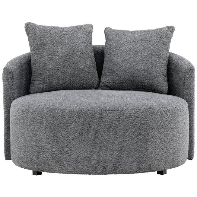 De Rebellenclub Vaian Loungefauteuil Xl - Grijs, Huis en Inrichting, Fauteuils, 100 tot 125 cm, Zo goed als nieuw, 100 tot 125 cm