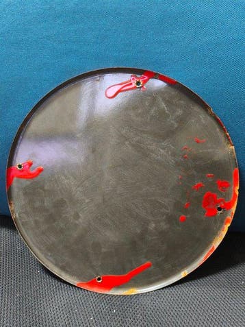 Vintage Japans porseleinen emaillebord Natuur houdt niet