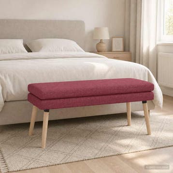 vidaXL Dubbel-laags bank Wijnrood 110 x 40 x 47 cm Stof, Verzenden, Nieuw