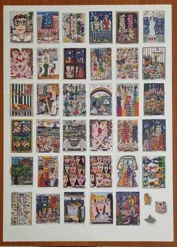 James Rizzi (1950-2011) - Set of Artist Trading Cards