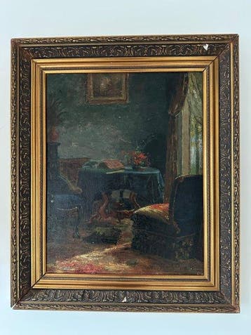 David Oyens (1842-1902), - Interior -