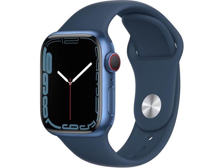 Apple Watch Series 7 - Smartwatch - 4G - Blauw (41mm), Bijoux, Sacs & Beauté, Montres connectées, Envoi