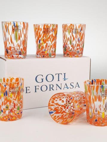 LAGUNA - Drinkservies (6) - Muranoglas - 6 GOTI DE FORNASA