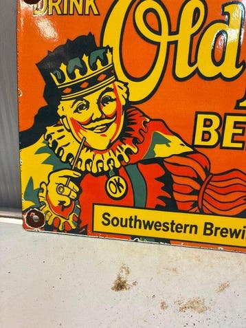 Old King Beer – Southwestern Brewing Corp. – Vintage emaille