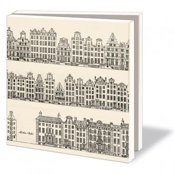 Kaartenmapje met env, vierkant: Canal Houses, Caspar Philips, Diversen, Wenskaarten, Ophalen of Verzenden, Nieuw