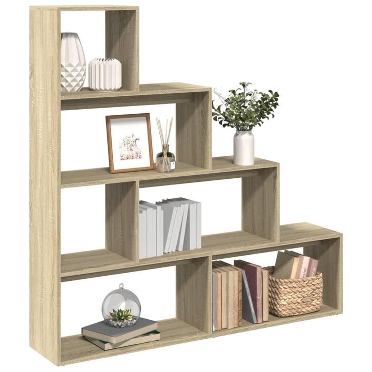 vidaXL Kamerscherm / boekenkast 143,5x29x143,5 cm hout, Maison & Meubles, Armoires | Bibliothèques, Envoi