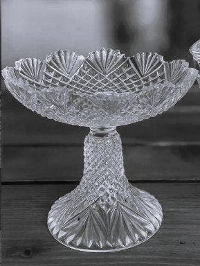 Val Saint Lambert - Plat de service - Coupe sur Pied, Antiquités & Art