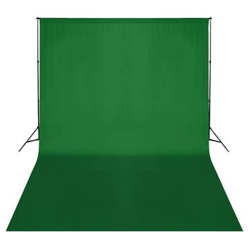 vidaXL Achtergrondsysteem 500x300 cm groen, Verzenden, Nieuw