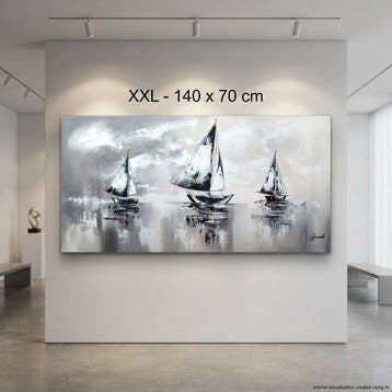 Monika Spiewak - Regatta - Oil Painting Stretched On The