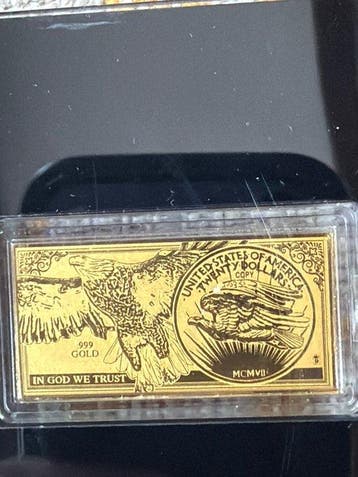 Monde. Gold medal 1907 Indian Head - 1/200 oz (.999) mit CoA