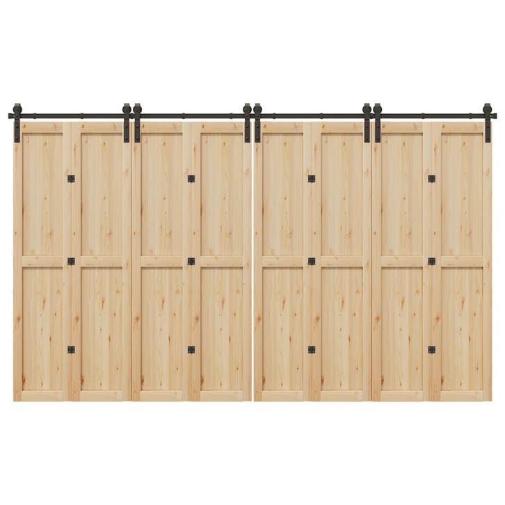 vidaXL Doos met onderdelen voor schuifdeur 366 cm staal, Doe-het-zelf en Bouw, Hang- en Sluitwerk, Nieuw, Verzenden